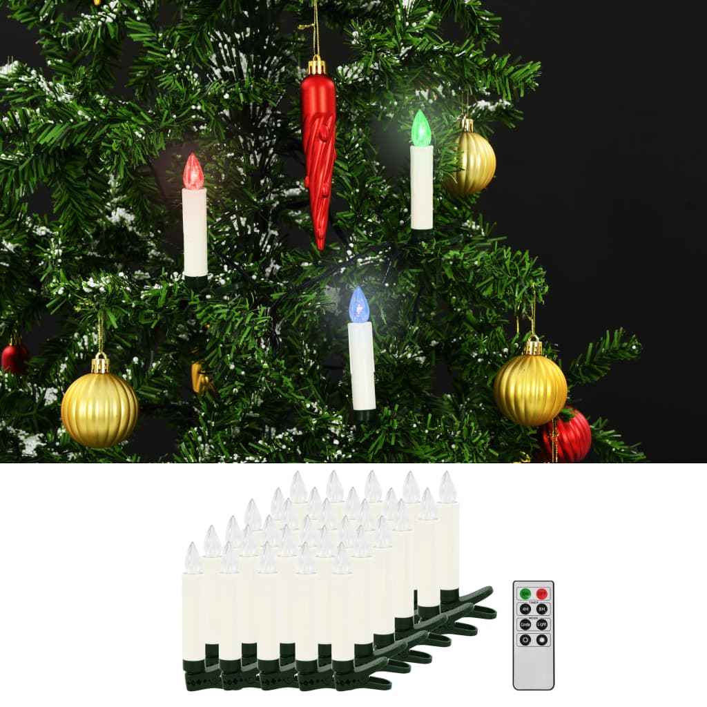 vidaXL LED-kaarsen draadloos met afstandsbediening 10 st warmwit