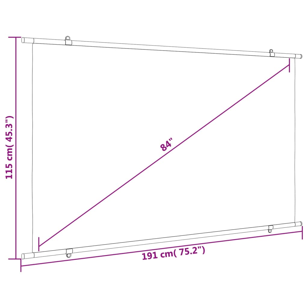 vidaXL Projectiescherm 16:9 84''