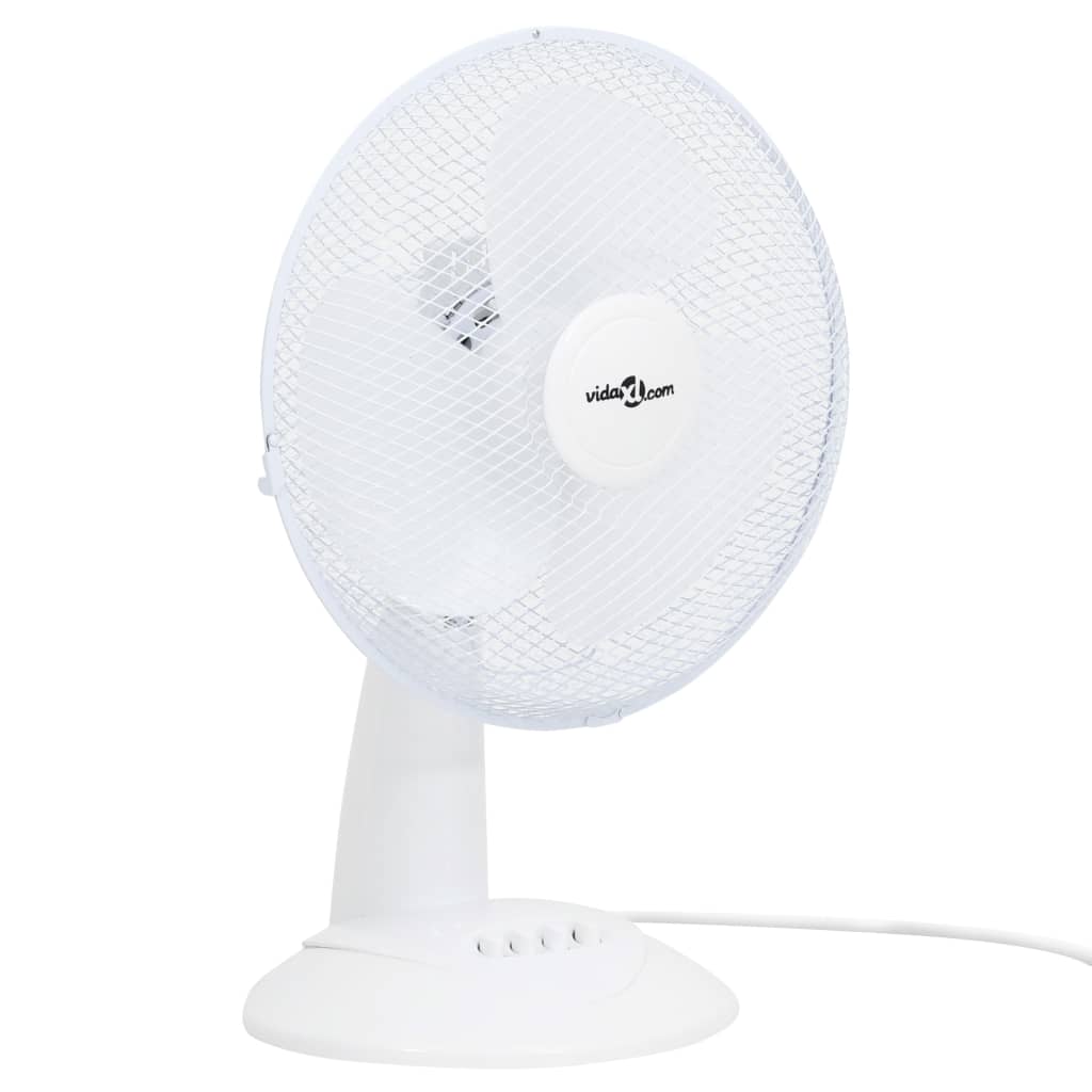 vidaXL Table fan 3 speeds 40 W 30 cm white