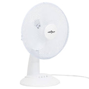 vidaXL Table fan 3 speeds 40 W 30 cm white