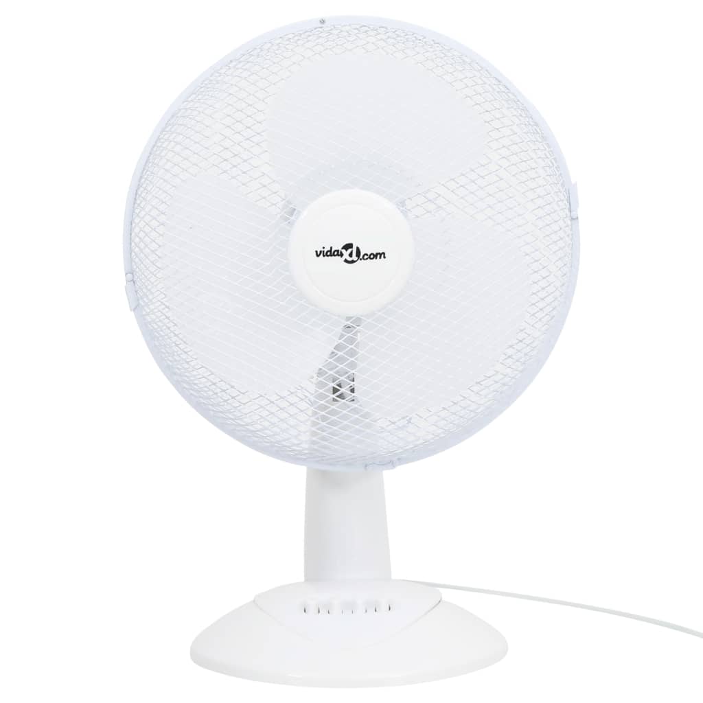 vidaXL Table fan 3 speeds 40 W 30 cm white
