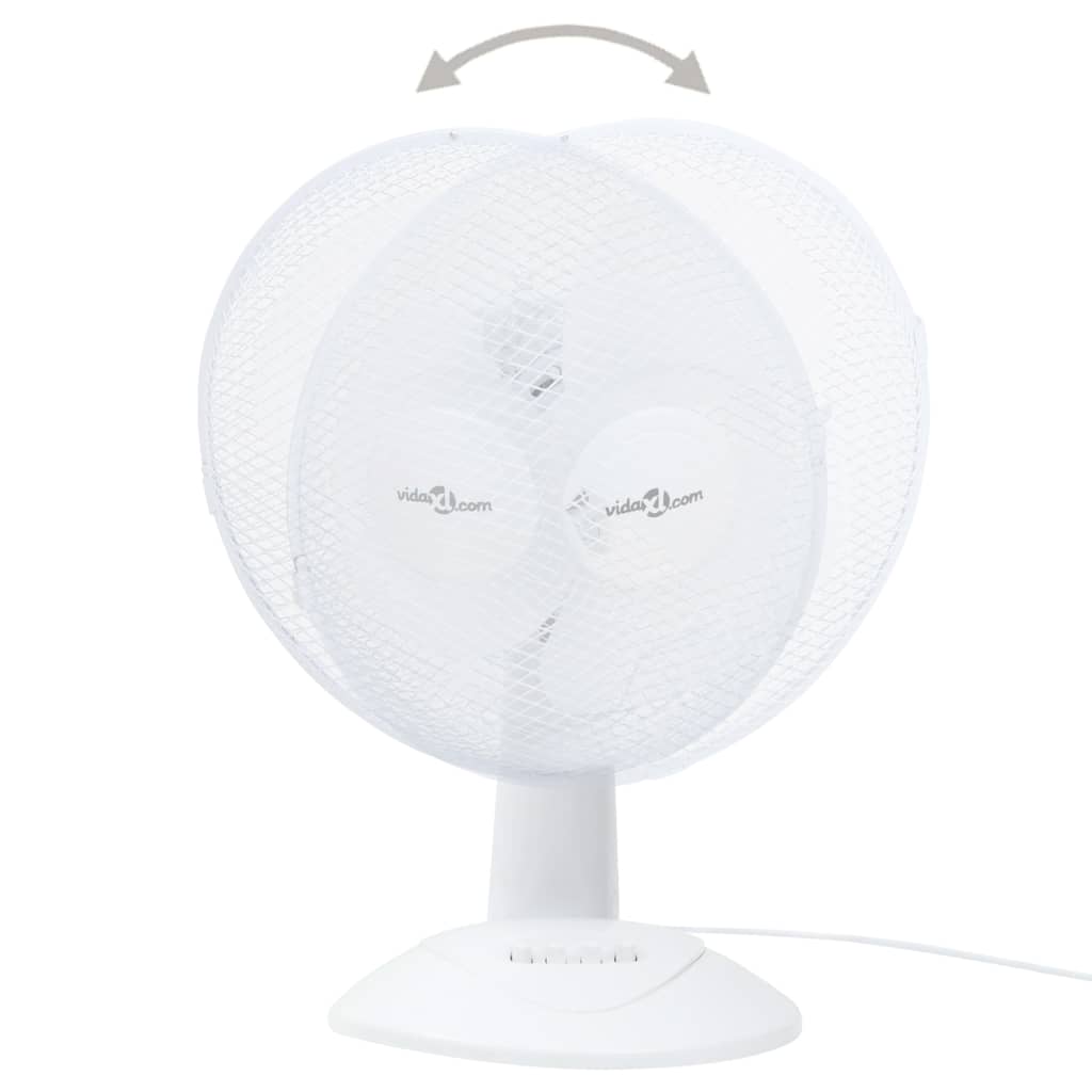 vidaXL Table fan 3 speeds 40 W 30 cm white
