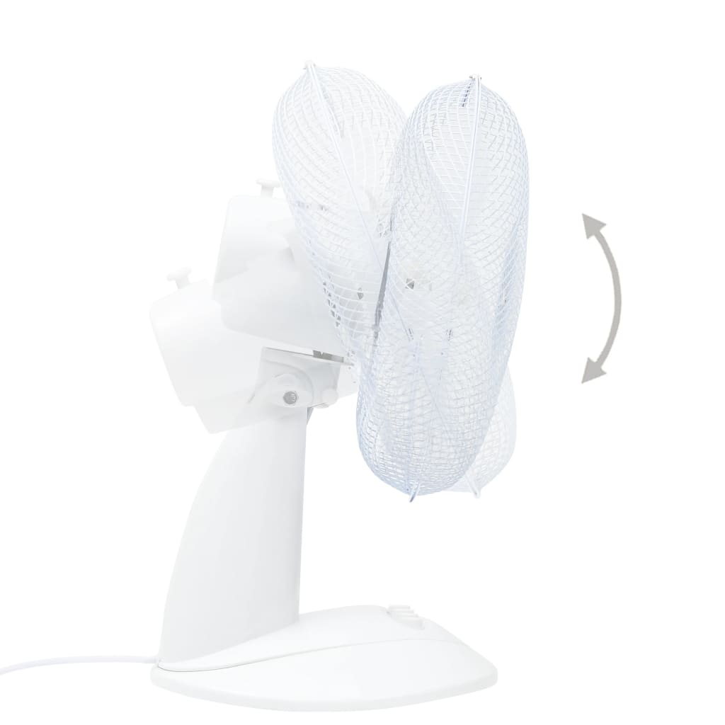 vidaXL Table fan 3 speeds 40 W 30 cm white