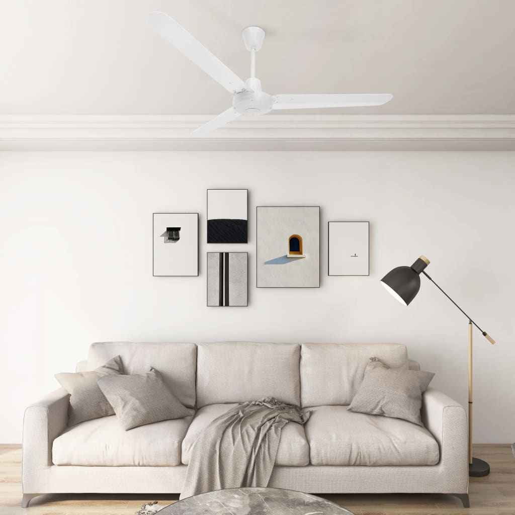 vidaXL Plafondventilator 142 cm wit