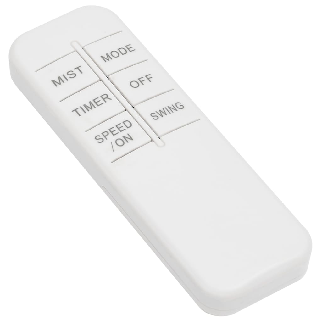 vidaXL Mistventilator staand met afstandsbediening zwart en wit