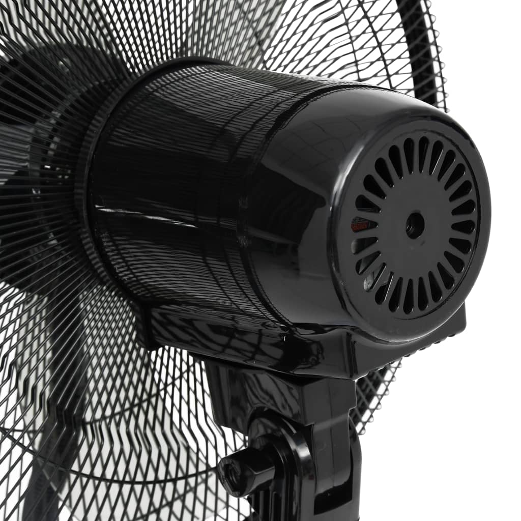 vidaXL Mistventilator staand met afstandsbediening zwart en wit
