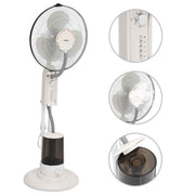 vidaXL Mistventilator staand met 3 snelheden wit