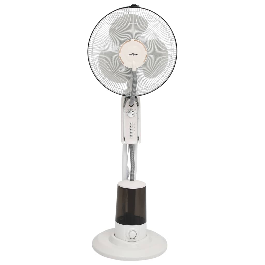 vidaXL Mistventilator staand met 3 snelheden wit