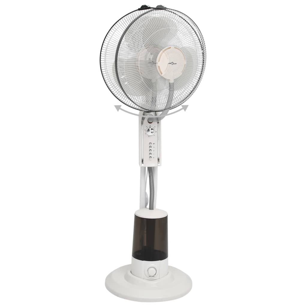 vidaXL Mistventilator staand met 3 snelheden wit