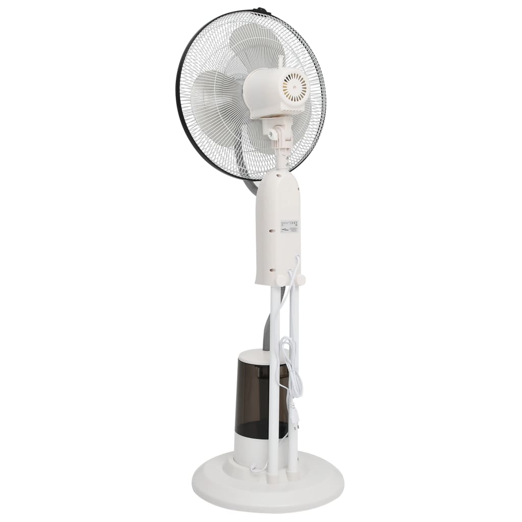 vidaXL Mistventilator staand met 3 snelheden wit