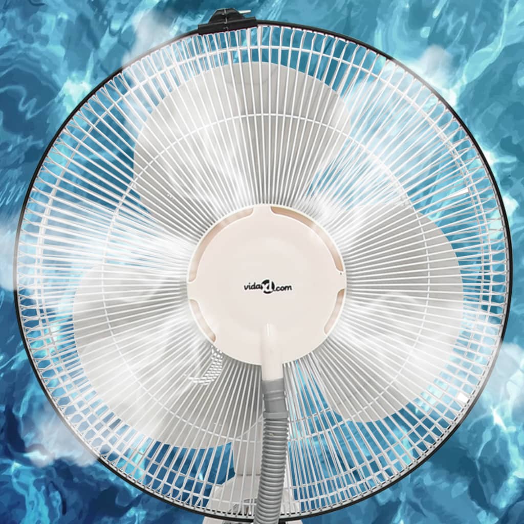 vidaXL Mistventilator staand met 3 snelheden wit