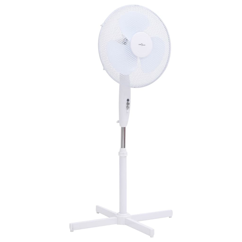 vidaXL Staande ventilator ø 40 cm 120 cm wit
