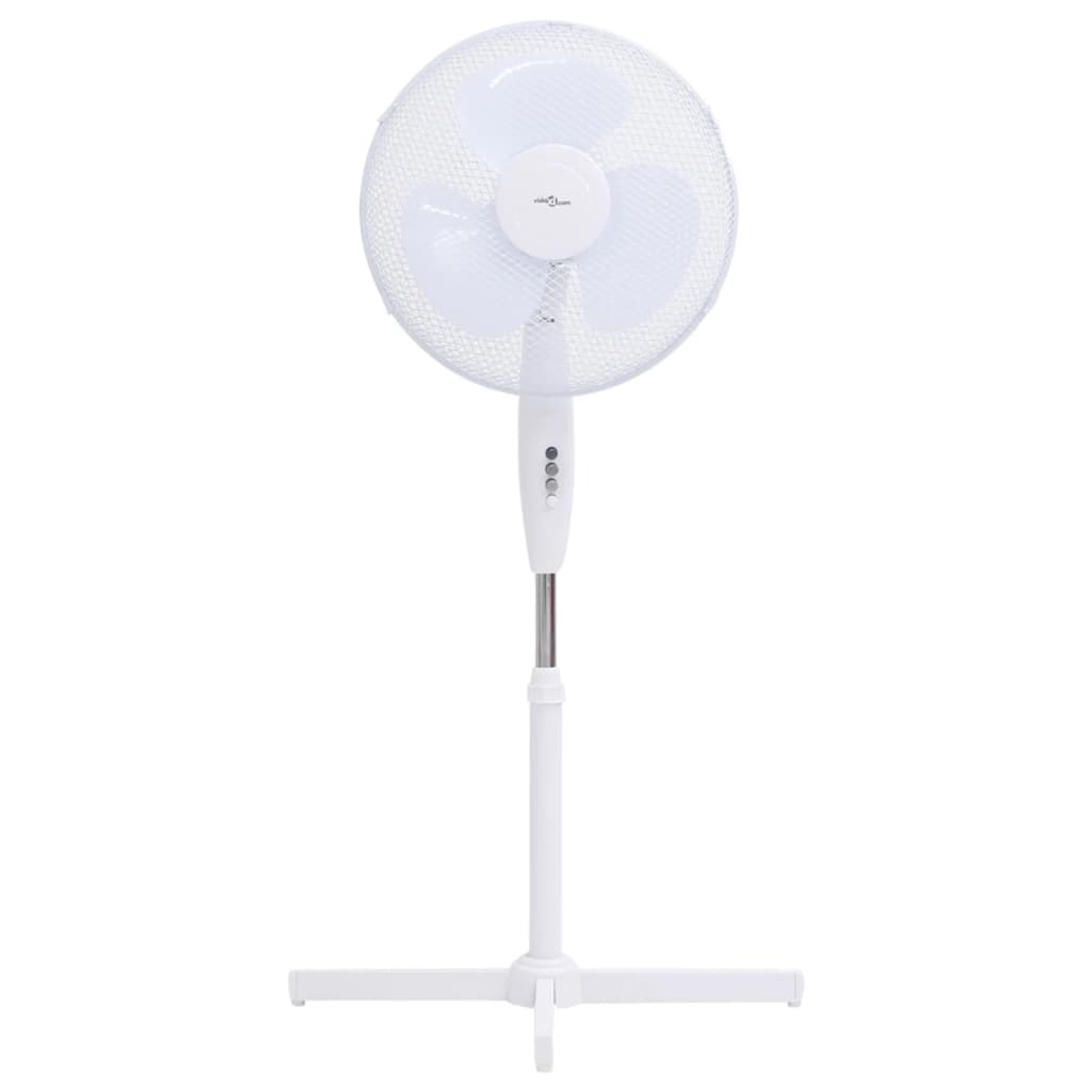 vidaXL Staande ventilator ø 40 cm 120 cm wit