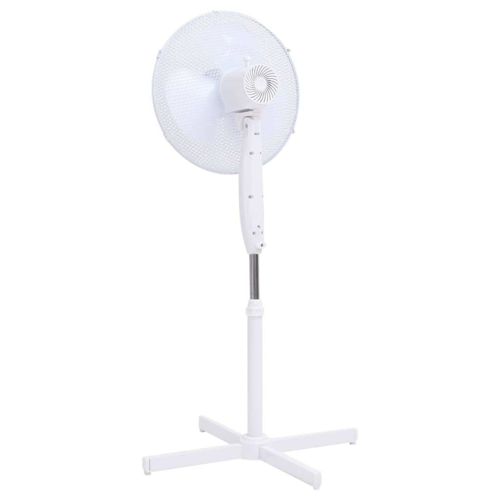 vidaXL Staande ventilator ø 40 cm 120 cm wit
