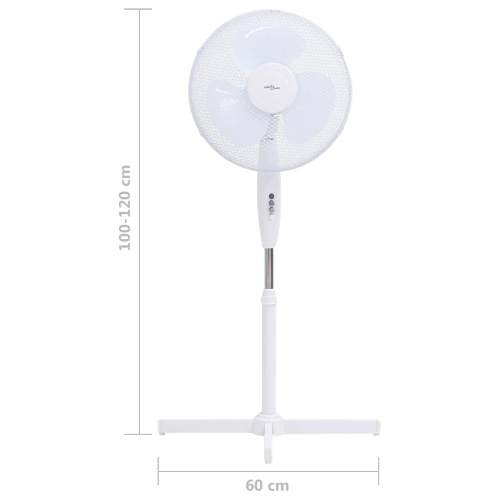 vidaXL Staande ventilator ø 40 cm 120 cm wit