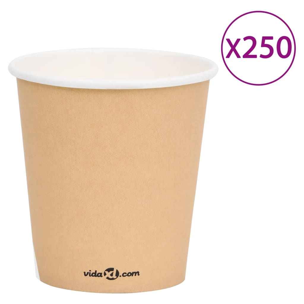 vidaXL 100 st Koffiebekers 200 ml papier zwart