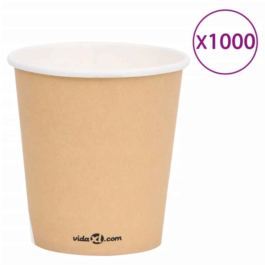 vidaXL 100 st Koffiebekers 200 ml papier zwart