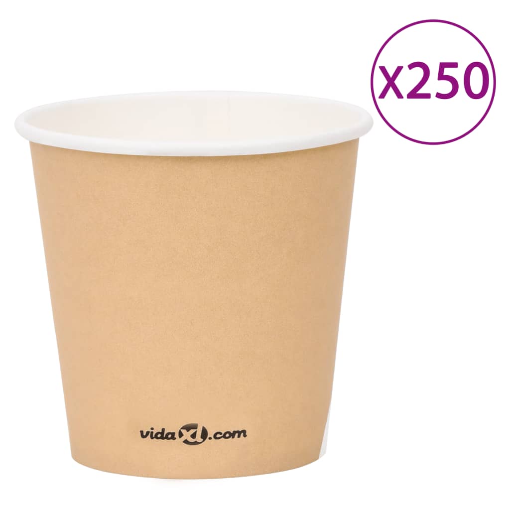 vidaXL 100 st Koffiebekers 200 ml papier zwart