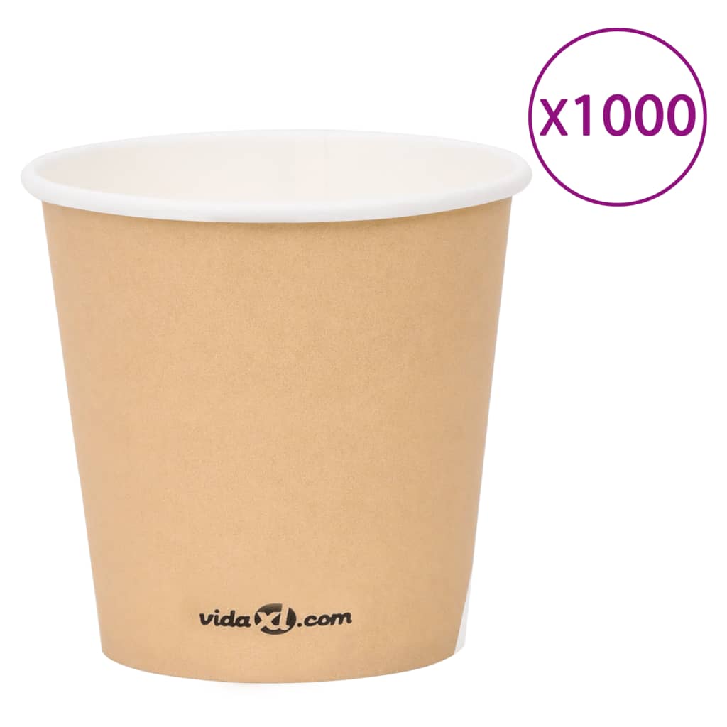 vidaXL 100 st Koffiebekers 200 ml papier zwart