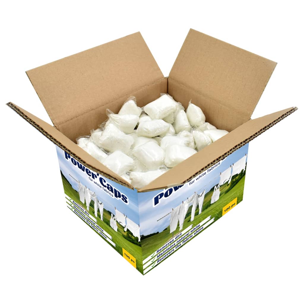 vidaXL Wascapsules 100 st alles-in-1 voor wit textiel