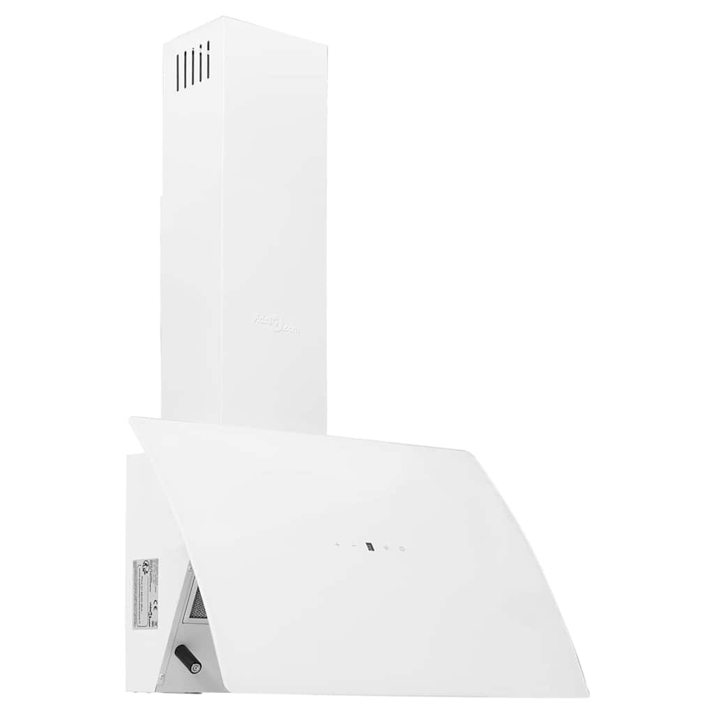 vidaXL Wandafzuigkap 90 cm staal en gehard glas zwart