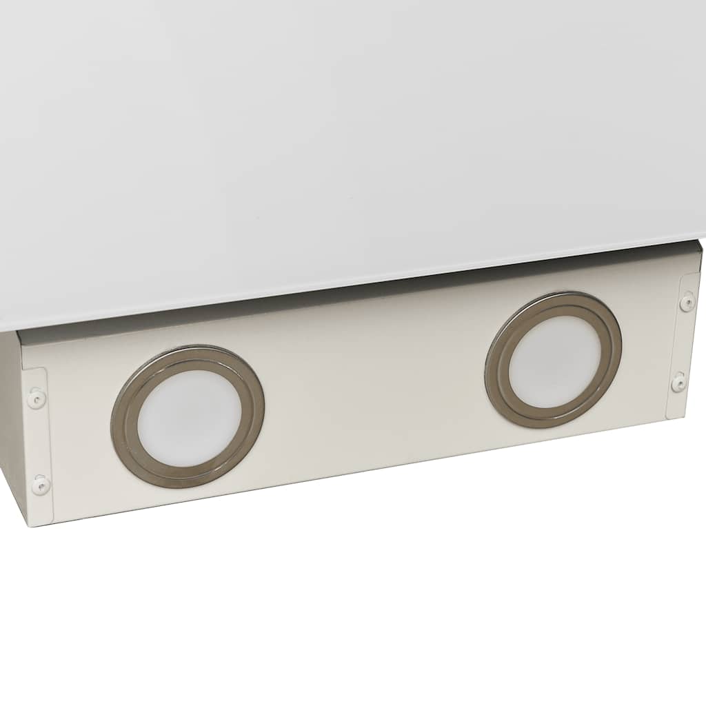 vidaXL Wandafzuigkap 90 cm staal en gehard glas zwart