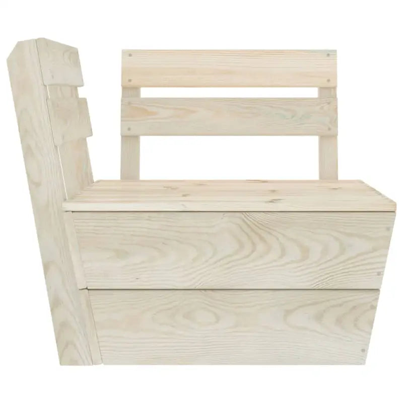 6-delige tuinset van geïmpregneerd vurenhout met tafel en hocker - Tuinsets