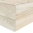 6-delige tuinset van geïmpregneerd vurenhout met tafel en hocker - Tuinsets