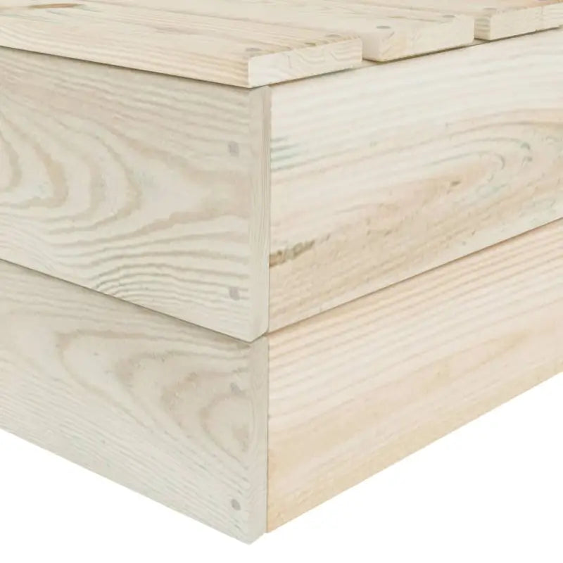 6-delige tuinset van geïmpregneerd vurenhout met tafel en hocker - Tuinsets