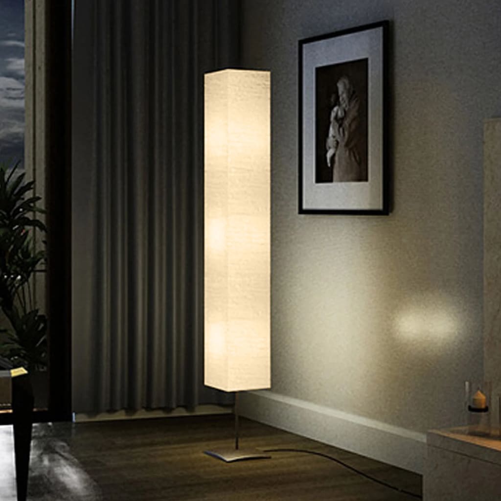 vidaXL Vloerlamp met stalen standaard 170 cm beige - Aashly