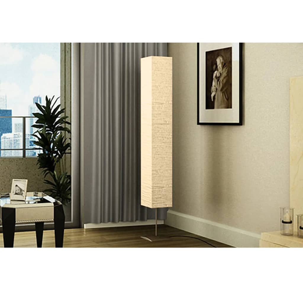 vidaXL Vloerlamp met stalen standaard 170 cm beige - Aashly