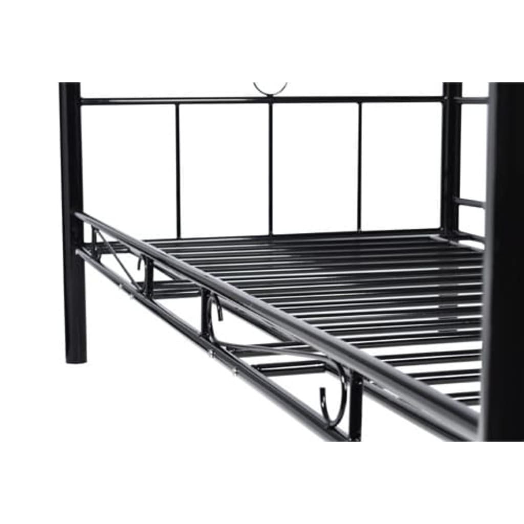 vidaXL Slaapbank metaal zwart 90x200 cm