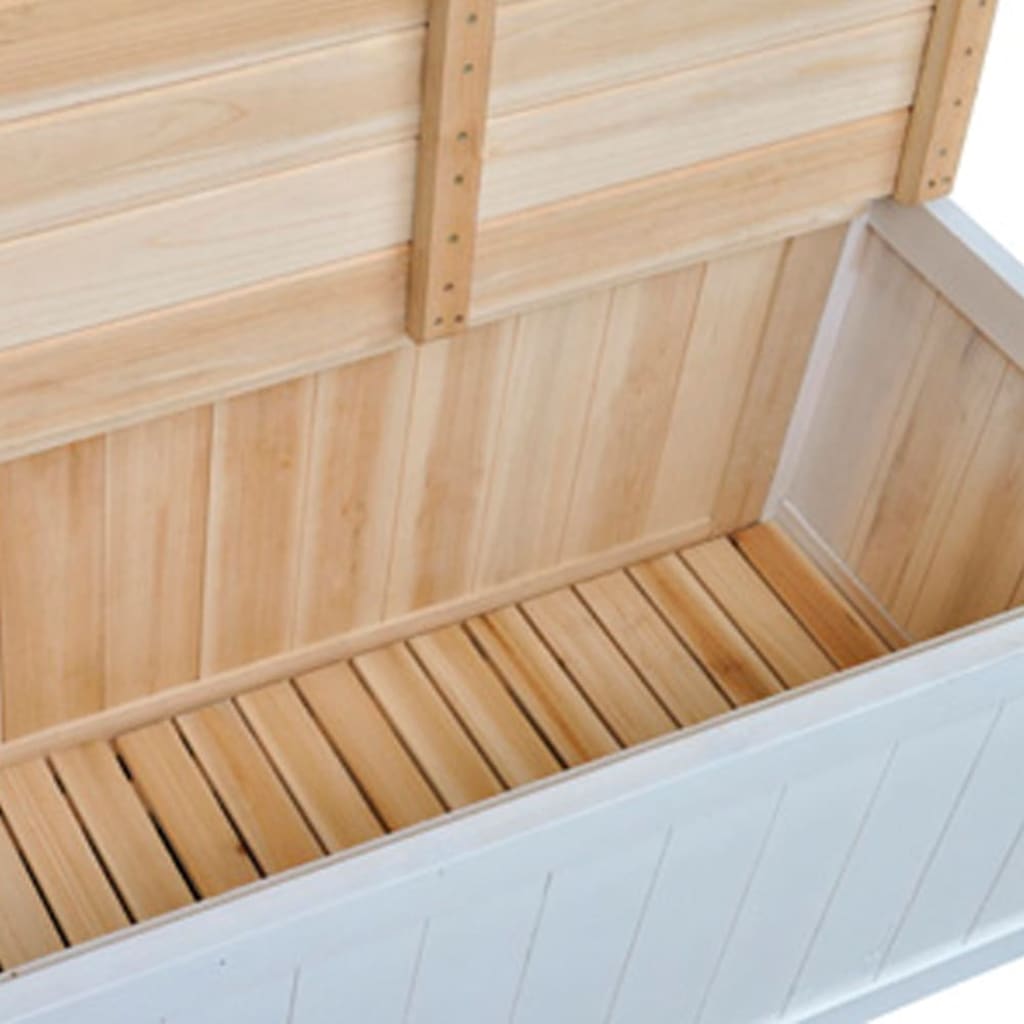 vidaXL Opbergbankje 126x42x75 cm hout wit