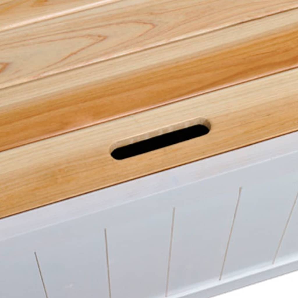 vidaXL Opbergbankje 126x42x75 cm hout wit