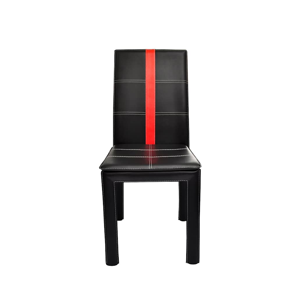 vidaXL Eetstoelen 4 pcs Zwart 46 x 38.5 x 91 cm Kunstleer