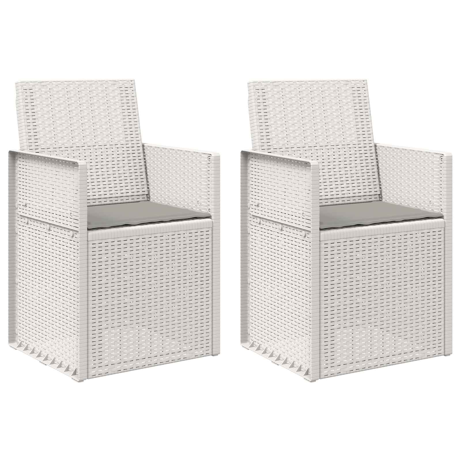 vidaXL Tuin Eetstoelen 2 pcs Antraciet 53 x 47 x 88,5 cm PP