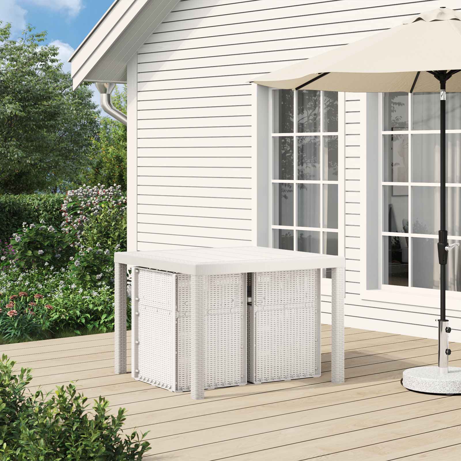 vidaXL Tuin Eetstoelen 2 pcs Antraciet 53 x 47 x 88,5 cm PP