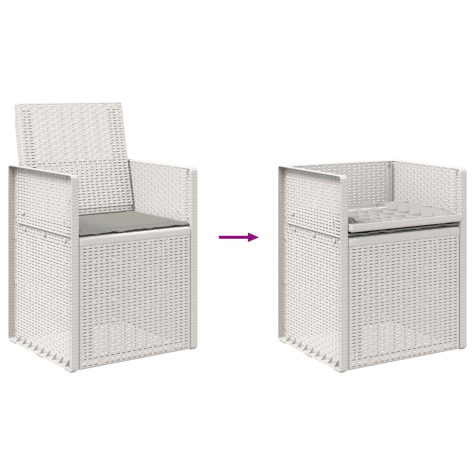 vidaXL Tuin Eetstoelen 2 pcs Antraciet 53 x 47 x 88,5 cm PP