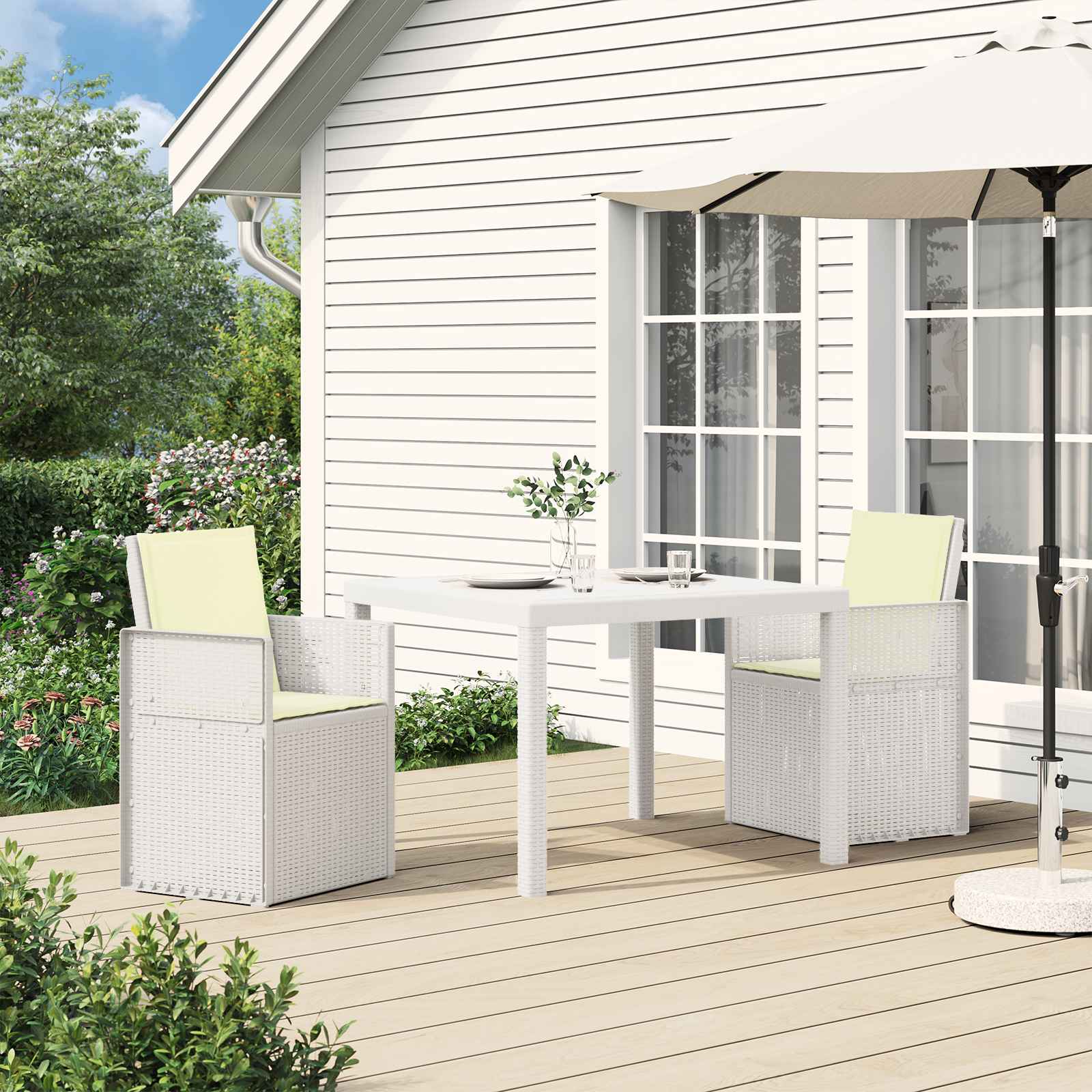 vidaXL Tuin Eetstoelen 2 pcs Antraciet 53 x 47 x 88,5 cm PP