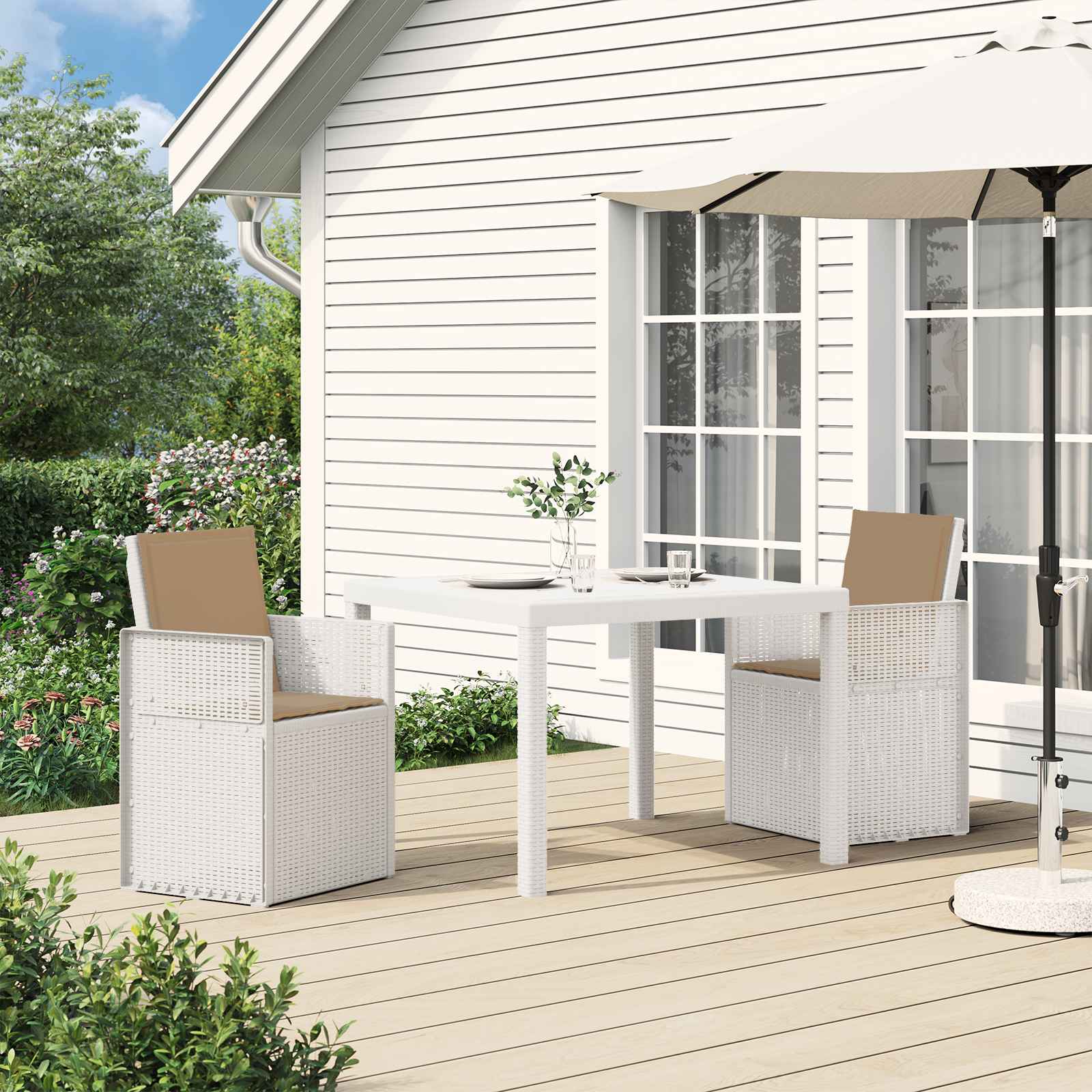 vidaXL Tuin Eetstoelen 2 pcs Antraciet 53 x 47 x 88,5 cm PP