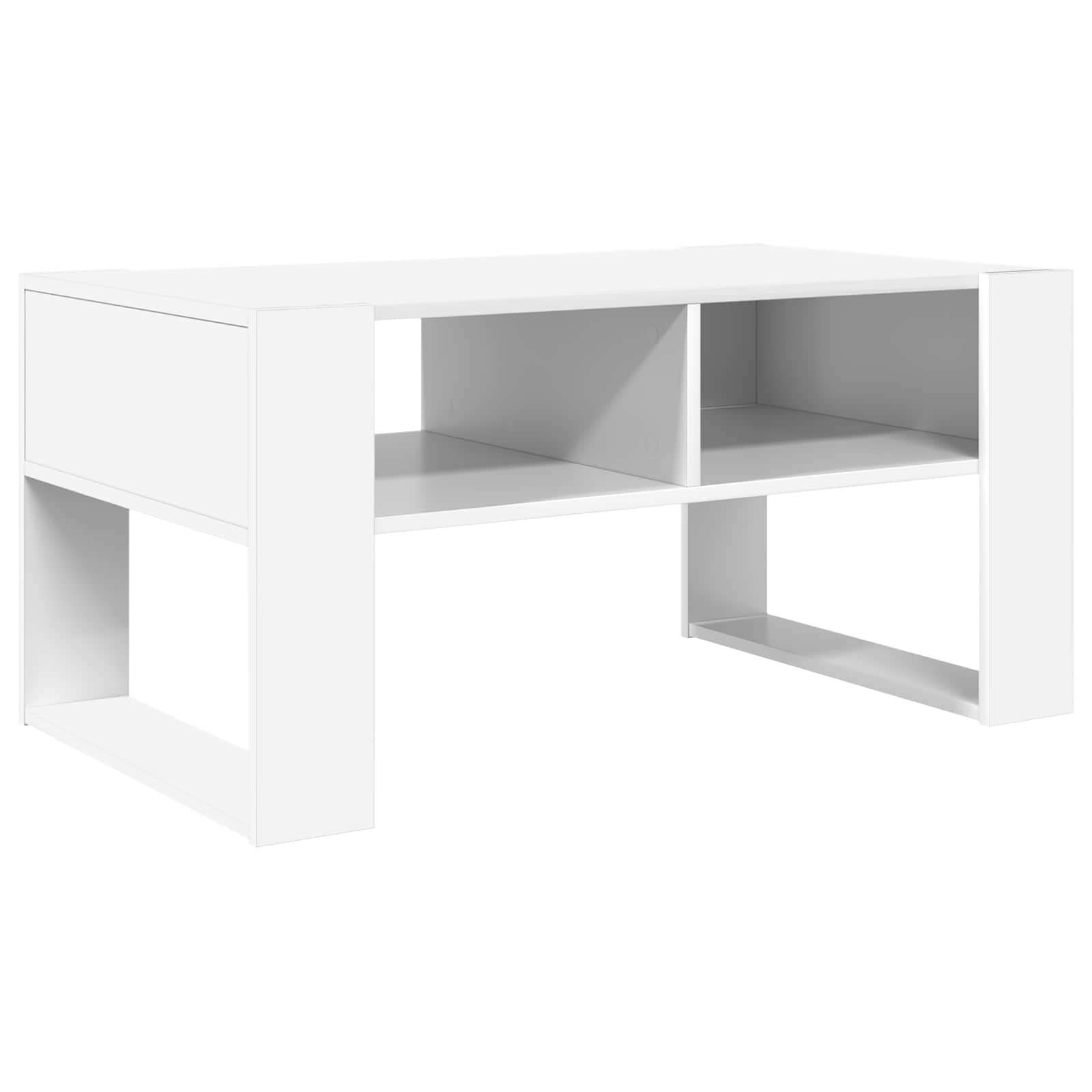 vidaXL Salontafel met opslag Wit 92 x 53 x 45 cm Bewerkt hout