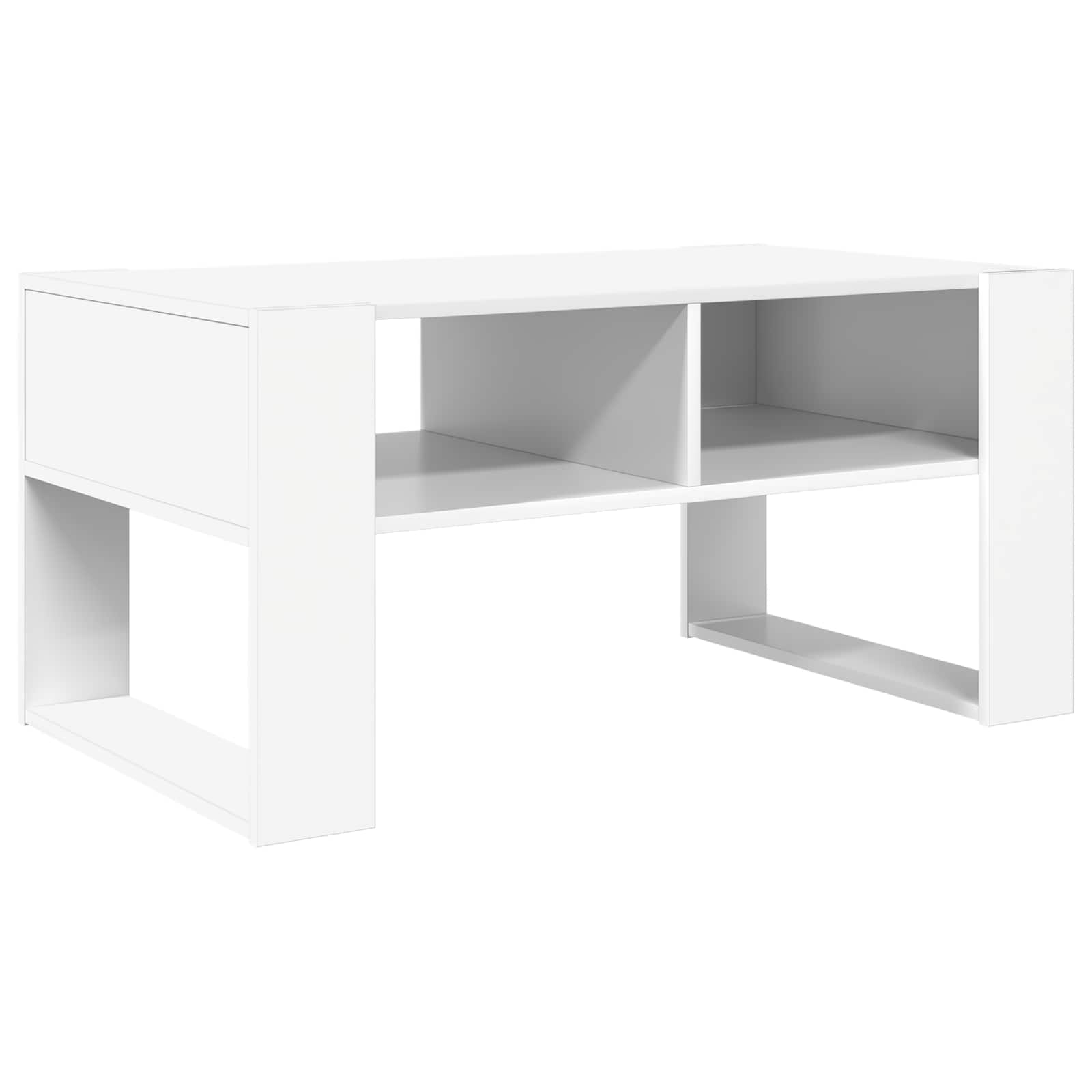 vidaXL Salontafel met opslag Wit 92 x 53 x 45 cm Bewerkt hout