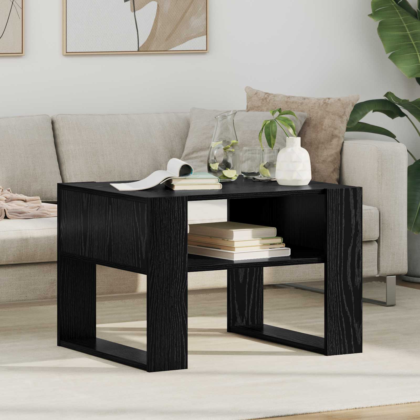 vidaXL Salontafel met opslag Wit 92 x 53 x 45 cm Bewerkt hout