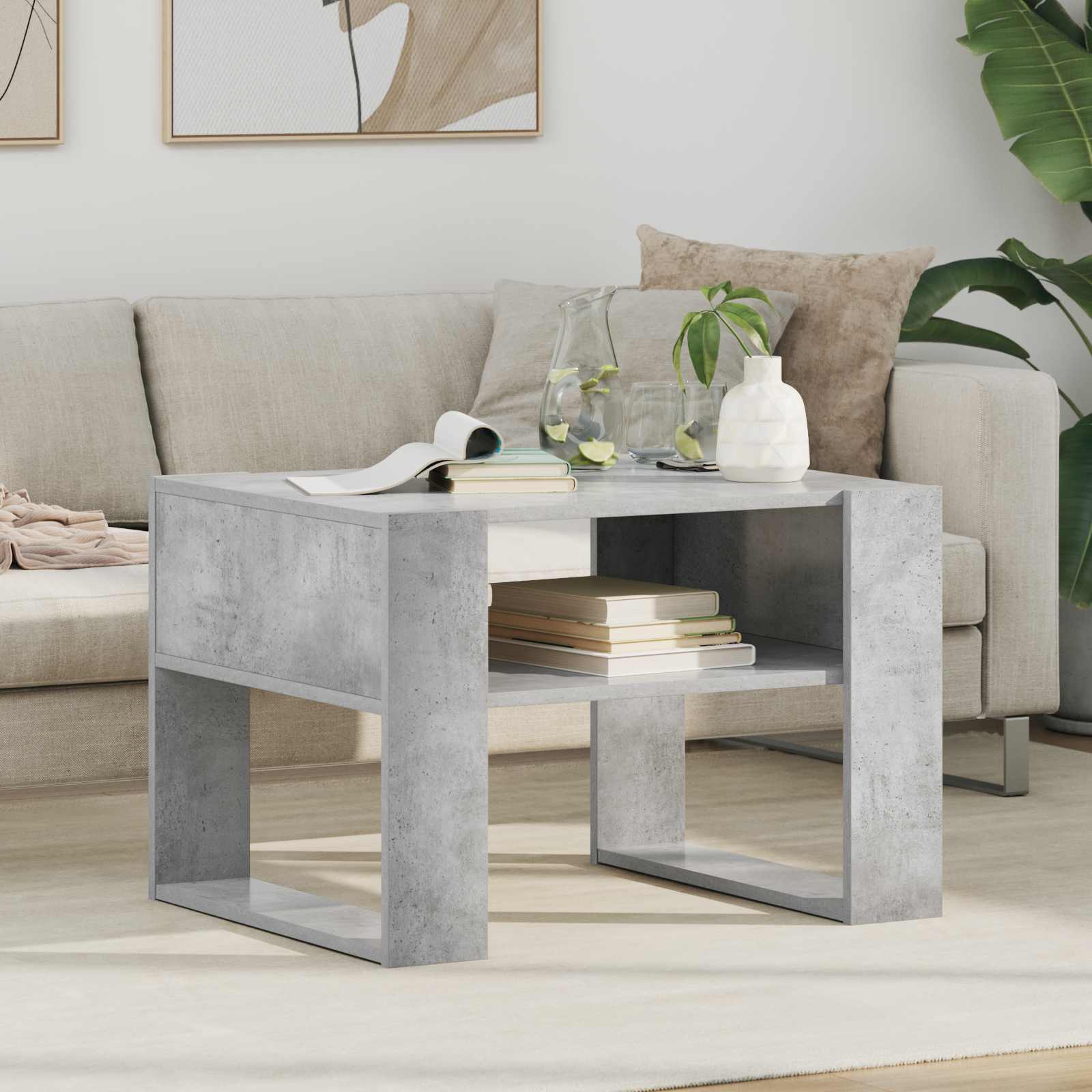 vidaXL Salontafel met opslag Wit 92 x 53 x 45 cm Bewerkt hout