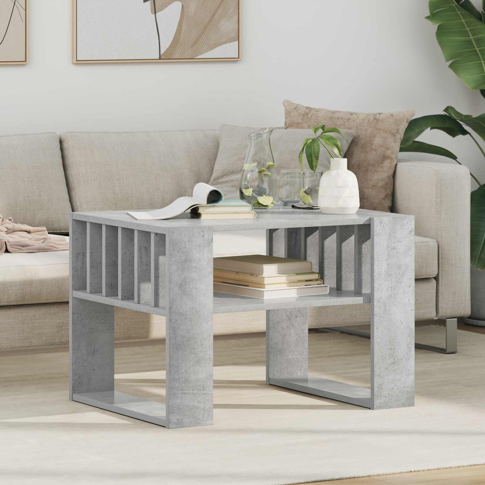 vidaXL Salontafel Wit 92 x 49,5 x 45 cm Bewerkt hout