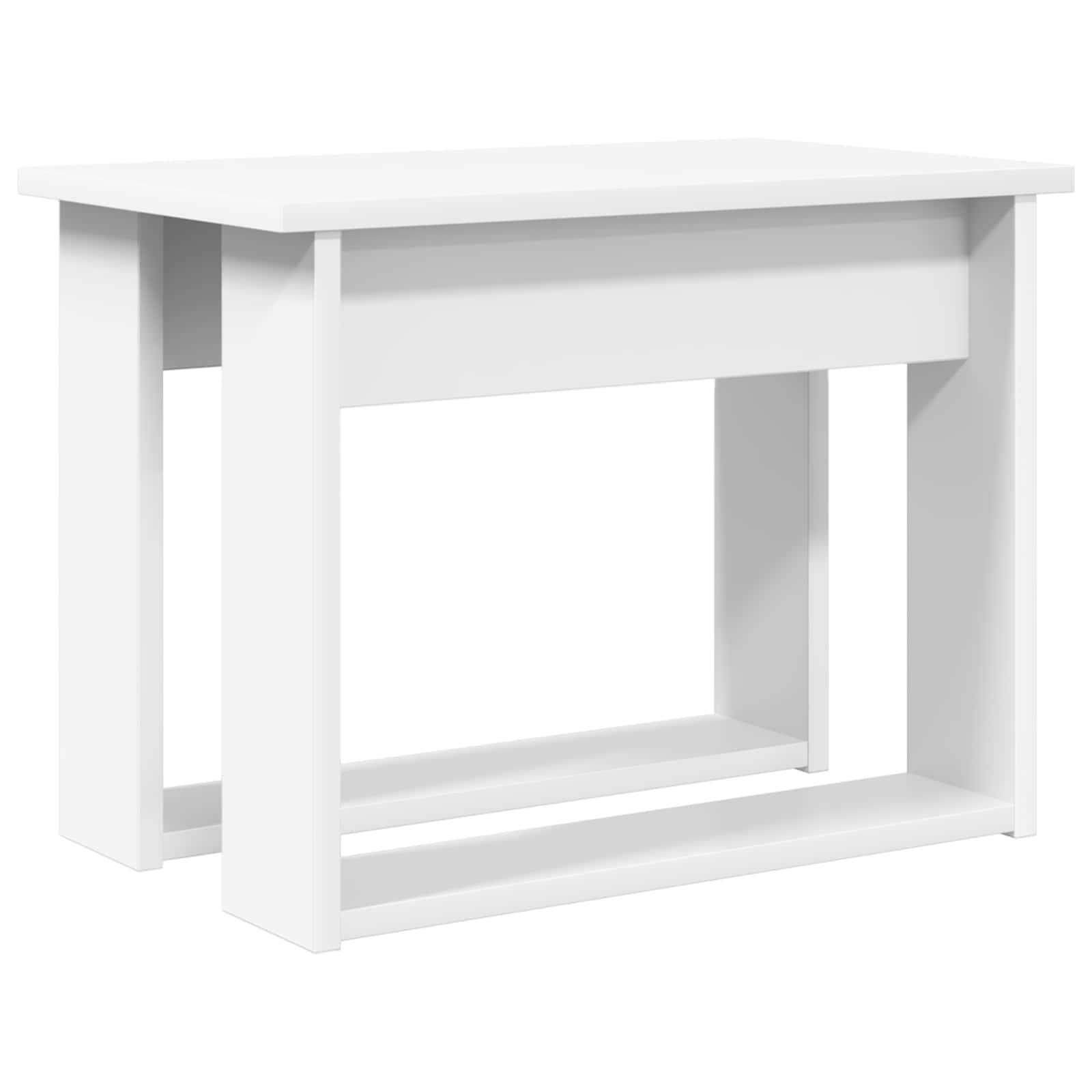 vidaXL Koffietafel Set 2 pcs Wit Bewerkt hout