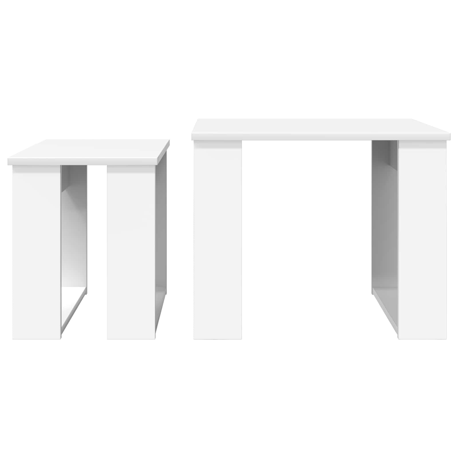 vidaXL Koffietafel Set 2 pcs Wit Bewerkt hout