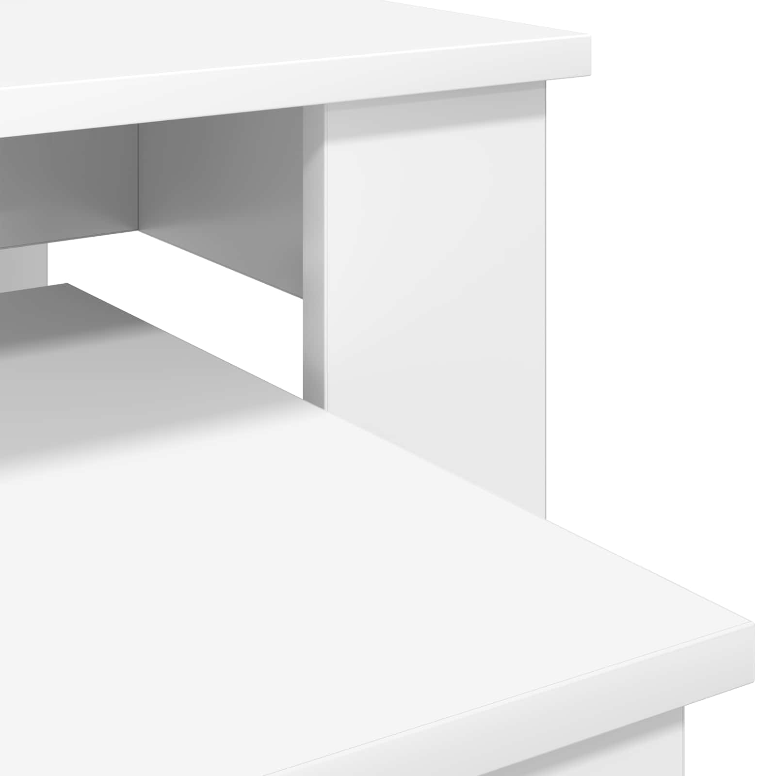 vidaXL Koffietafel Set 2 pcs Wit Bewerkt hout