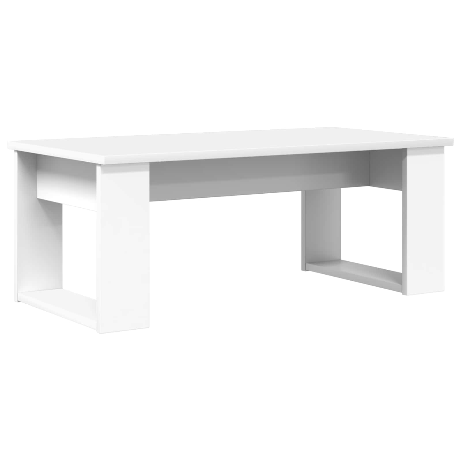 vidaXL Koffietafel Set 2 pcs Wit Bewerkt hout
