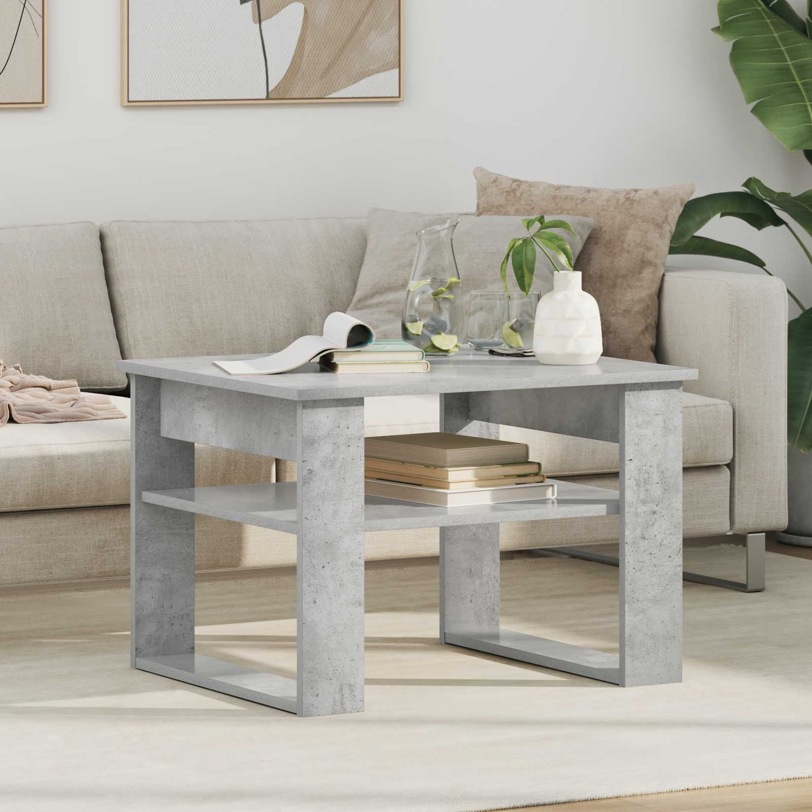 vidaXL Salontafel met opslag Wit 64 x 54 x 44 cm Bewerkt hout